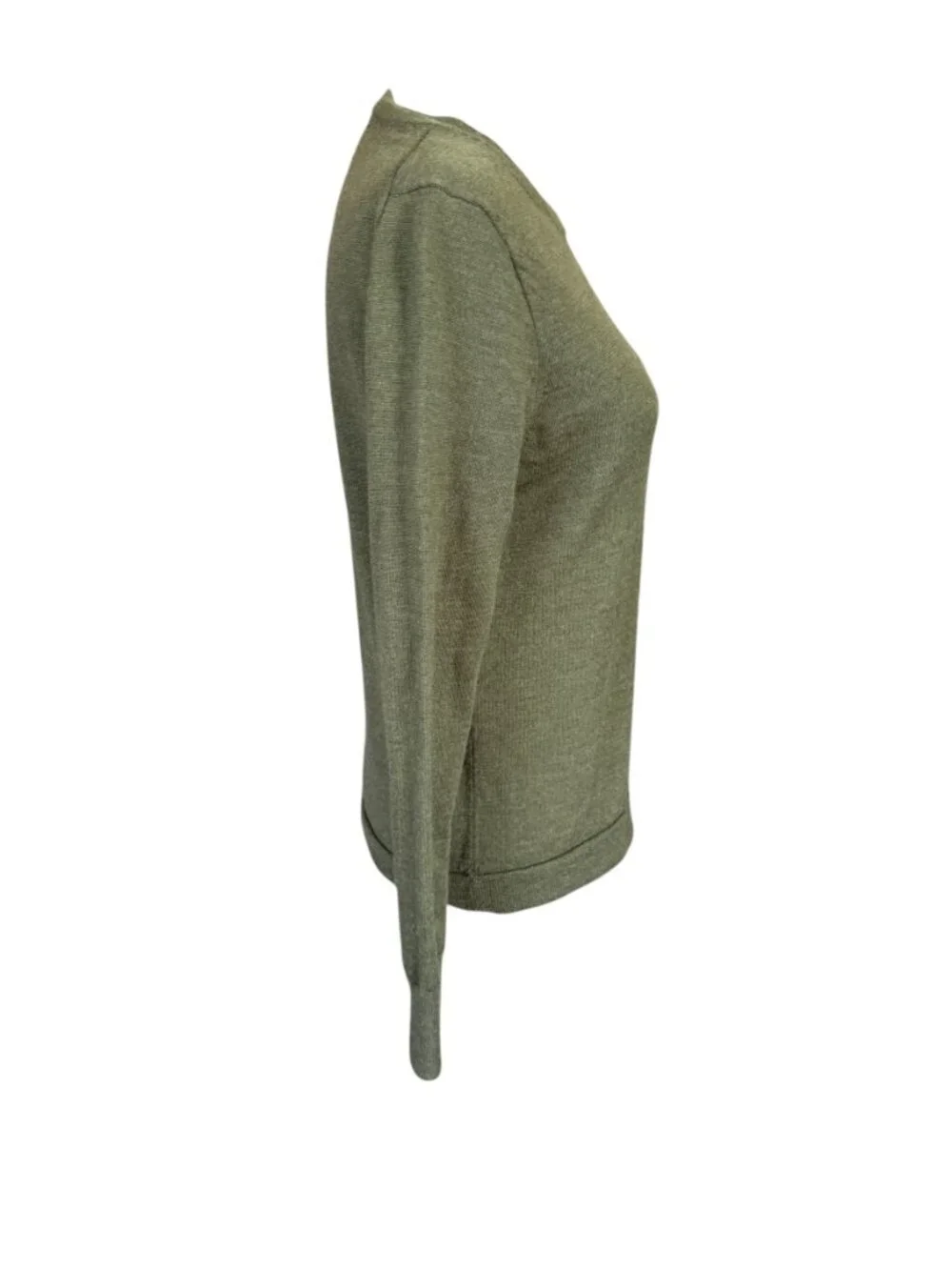 J. Crew women's khaki green long sleeve pullover crewneck sweater size small